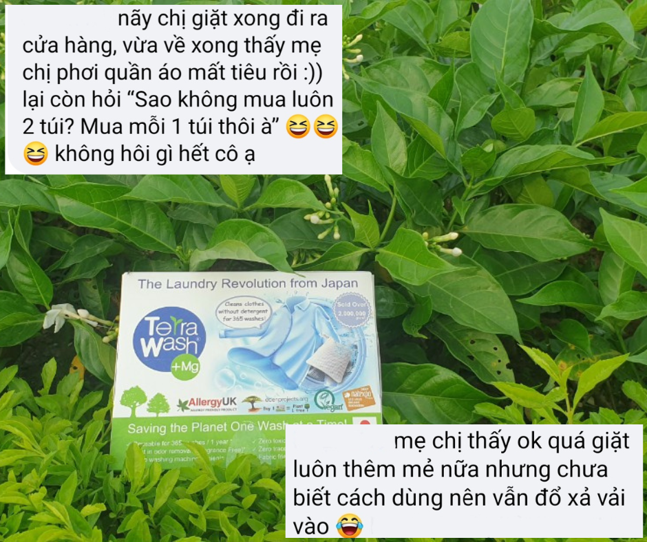 Combo Túi Giặt Terra Wash Thay Thế Xà Phòng, Baking Soda Và Tinh Dầu Sả Chanh.
