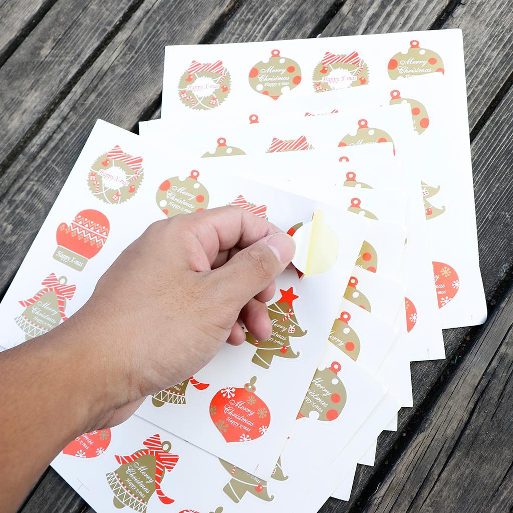 Happy Christmas Sealing Stickers Envelope Card Paste DIY Craft Decoration