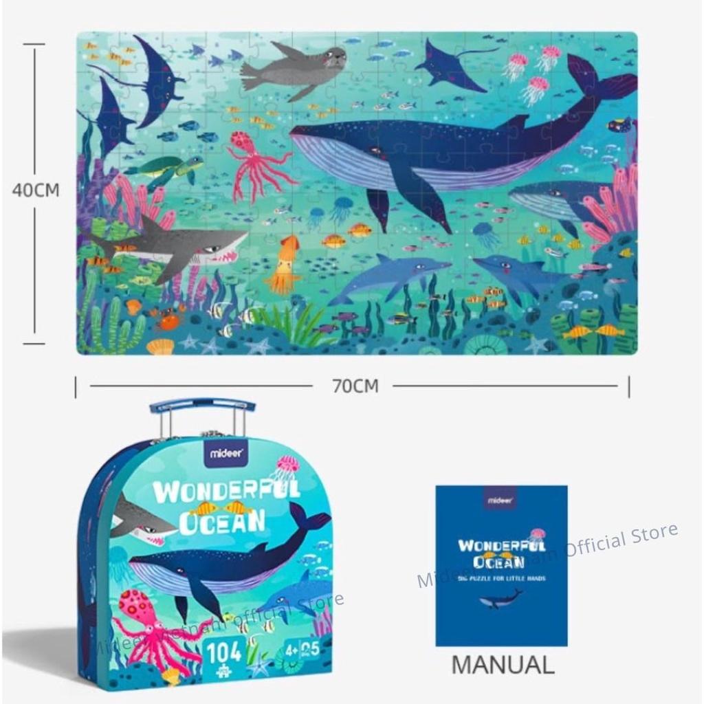 Đồ Chơi Xếp Hình Đại Dương 104 Mảnh Wonderful Ocean Mideer Vali Gift Box Puzzle