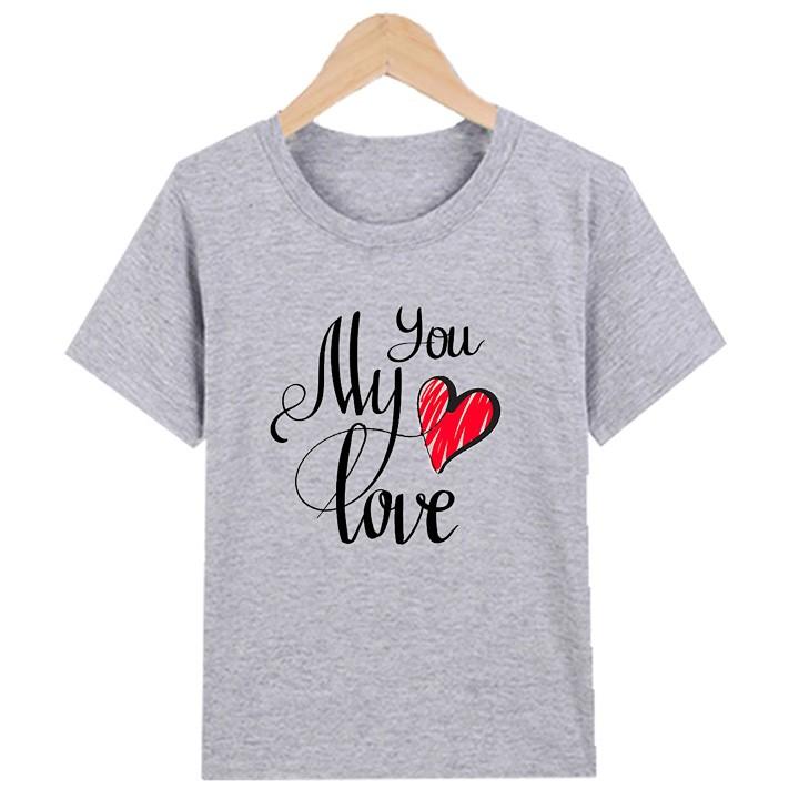 Áo thun nữ tay ngắn in chữ You my love siêu dễ thương ATNK 1083