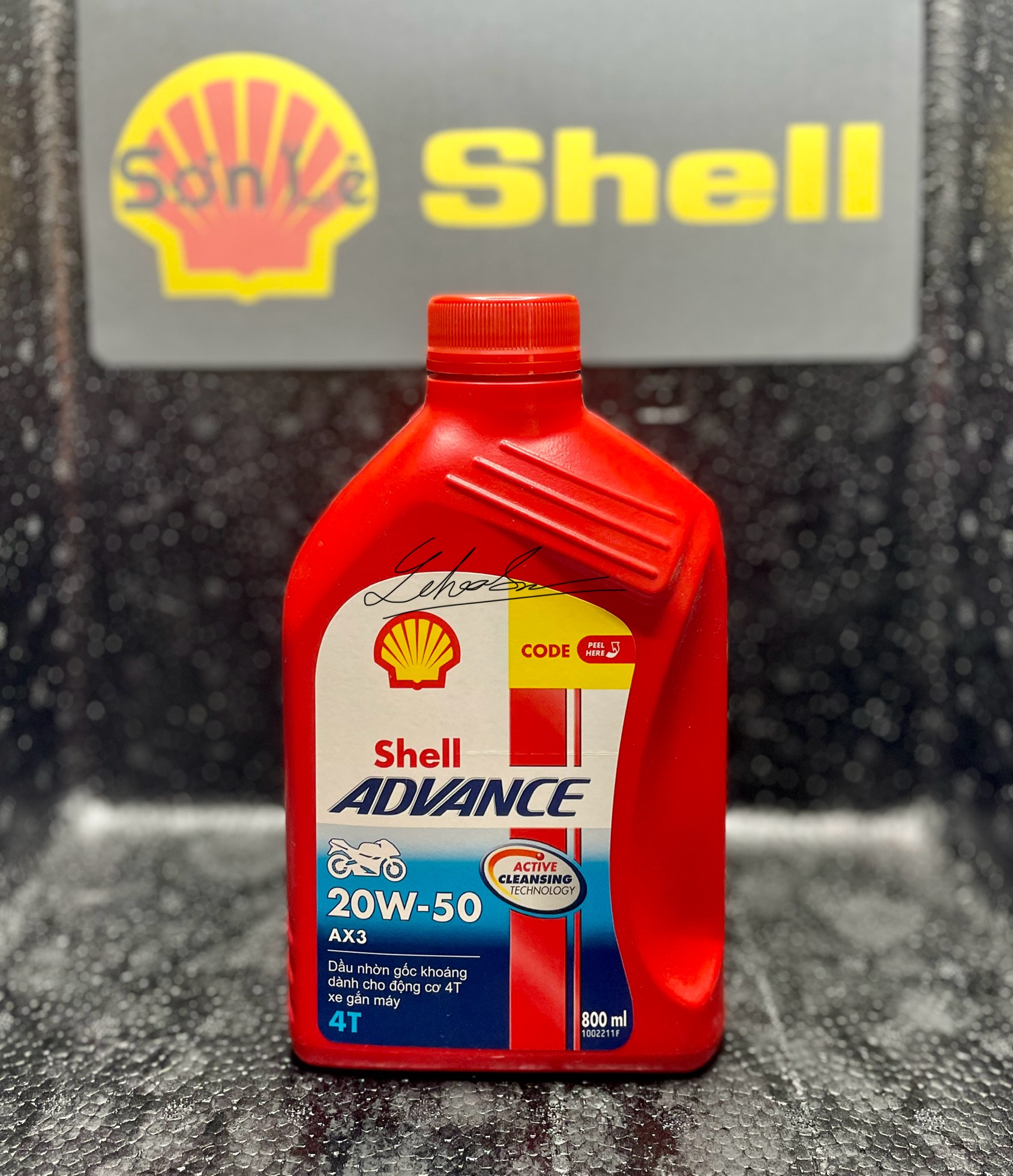 Shell Ax3 0,8L Dầu nhớt xe số giá rẻ.