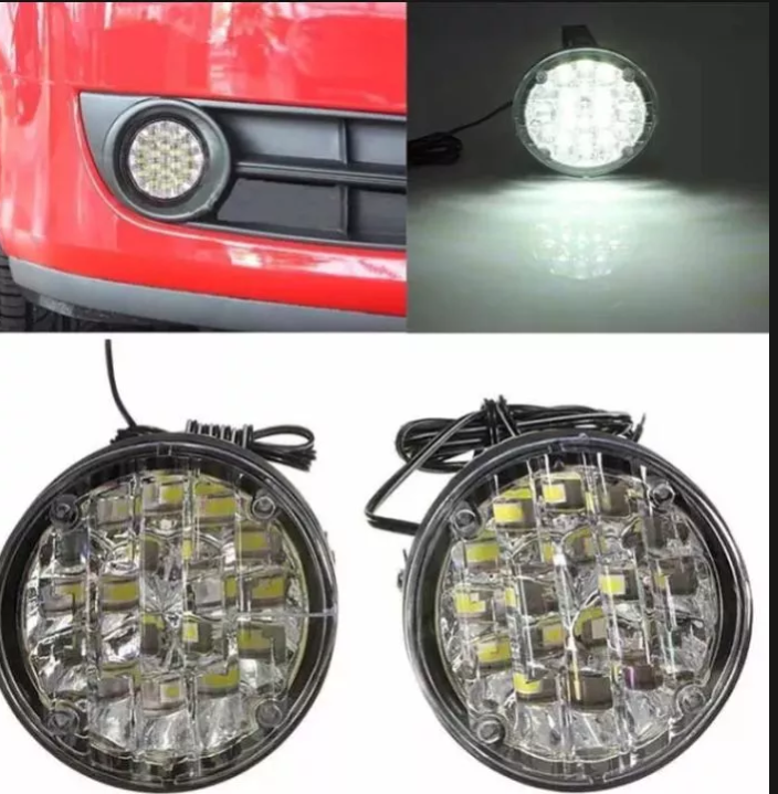 Bộ 2 đèn trợ sáng đèn LED sương mù 18 LED DC12V cho xe hơi ôtô siêu đẹp hàng chuẩn chất lượng