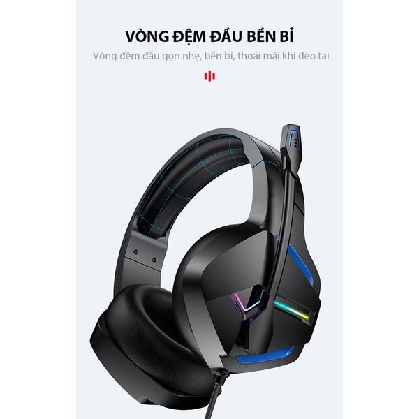 Tai Nghe Gamen GH2200 Kiểu Dáng Gaming Led RGB Over Ear - Hàng Chính Hãng