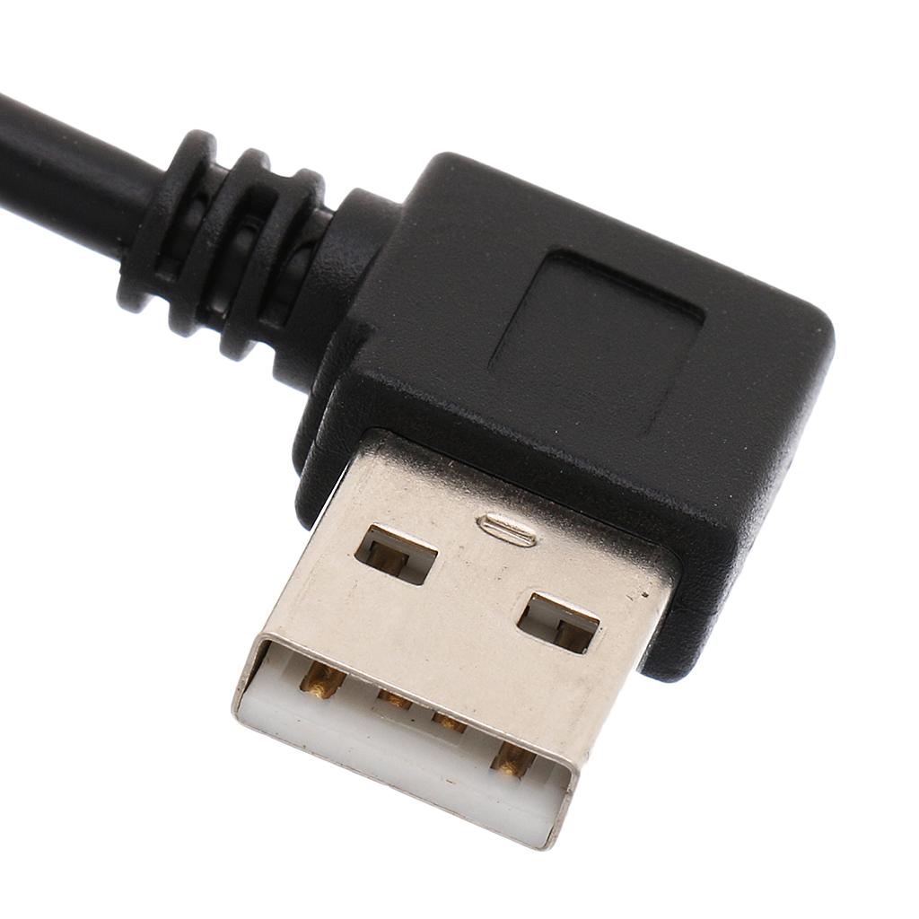 Pair Angled 90 Degree USB 2.0 A Male to Female M/F Adapter Extension Cables