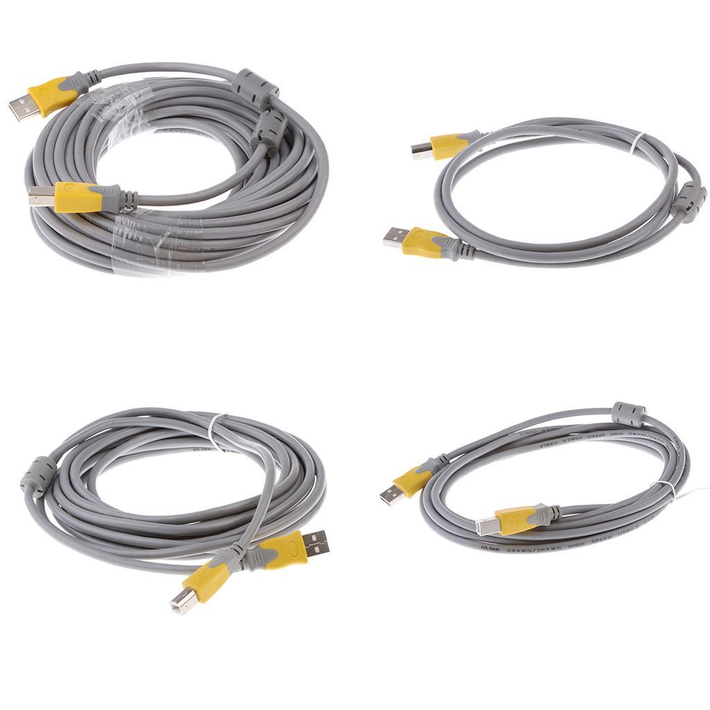 Hi-Speed USB2.0 Printer Scanner Cable Type A Male to Type B Male