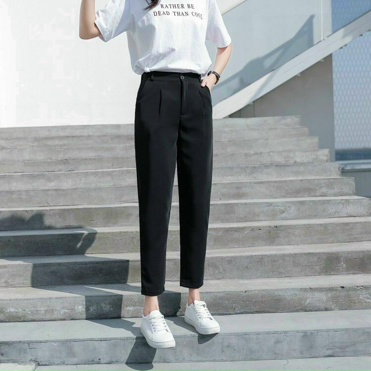 Quần baggy gấu bằng siêu nữ tính