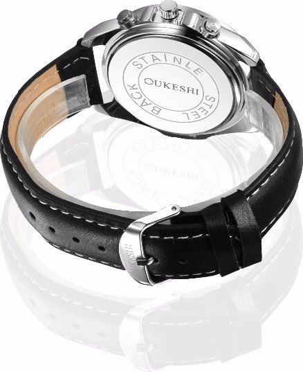 Đồng hồ thời trang nam dây da Oukeshi PKHROU005 (đường kính mặt: 42 mm)