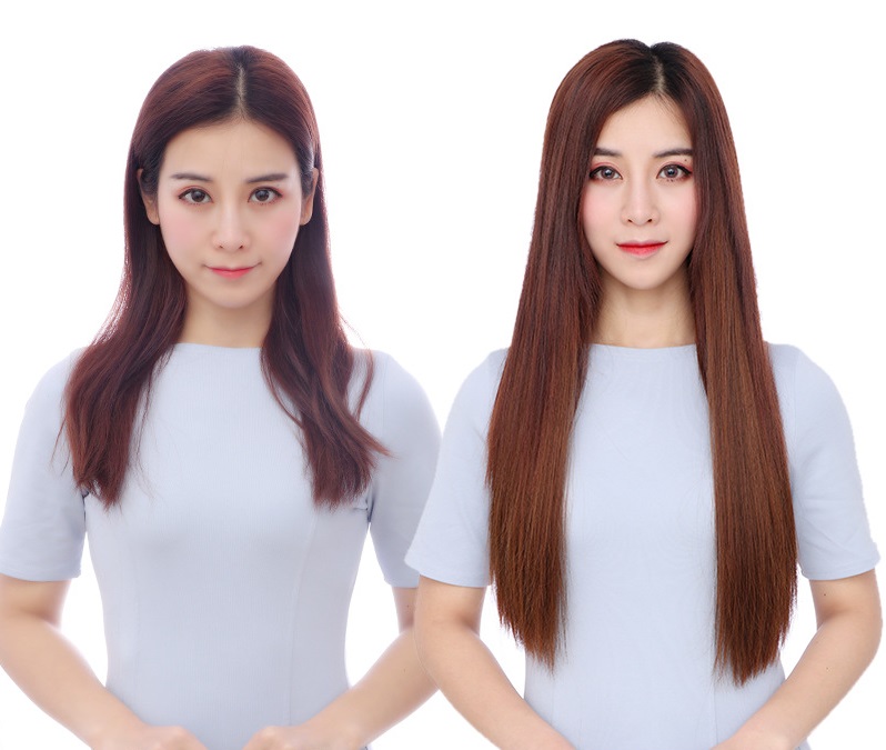 Tóc giả kẹp phím phồng thẳng set 3 cái K03T FREESHIP tóc giả kẹp phồng, kẹp tóc giả, tóc giả kẹp phồng chân tóc