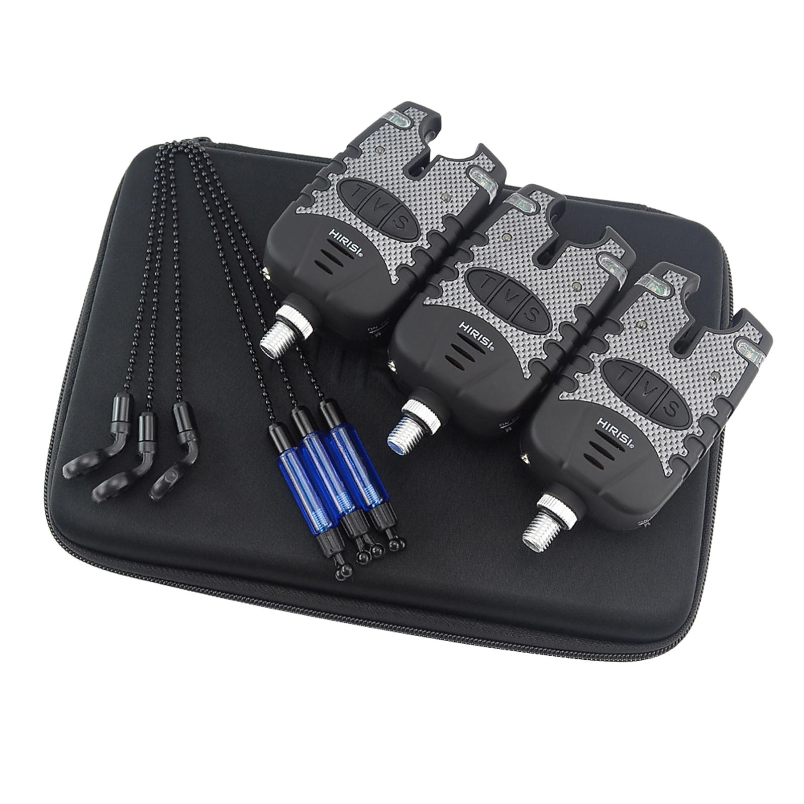 Fishing Bite Alarm Set Waterproof Blue LED Fishing Rod Fishing Tackle Tools