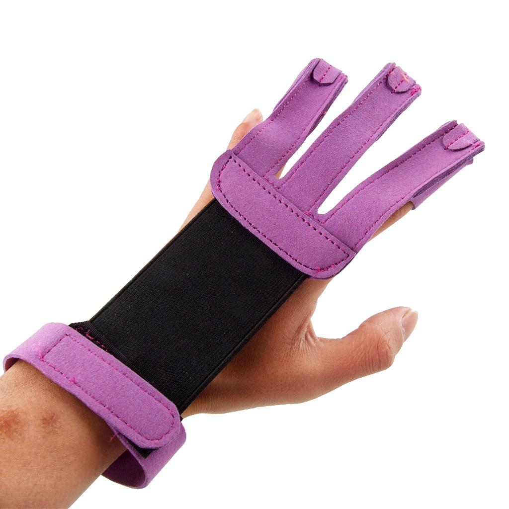 Arrow Bow Adjustable Comfort Archery 3 Finger Glove Guard Protector Hunting