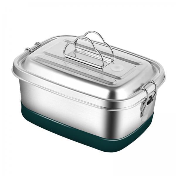 2X 304 Stainless Steel Bento Box Lunch Box Food Container 1200ml