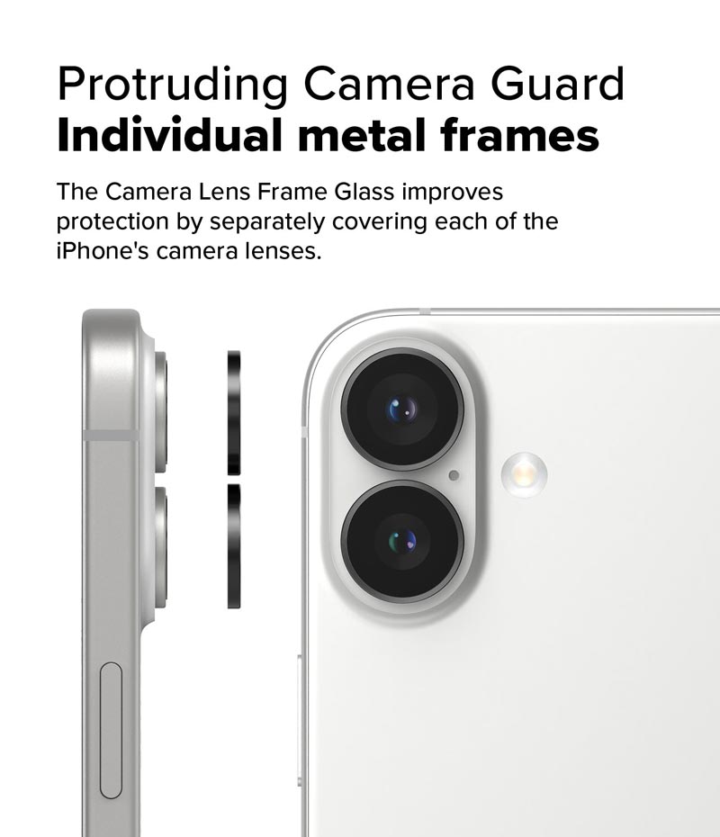 [Combo 2] Dán camera cho iPhone 16 Pro Max / iPhone 16 Pro / 16 Plus / 16 RINGKE Camera Lens Frame Glass - Hàng Chính Hãng