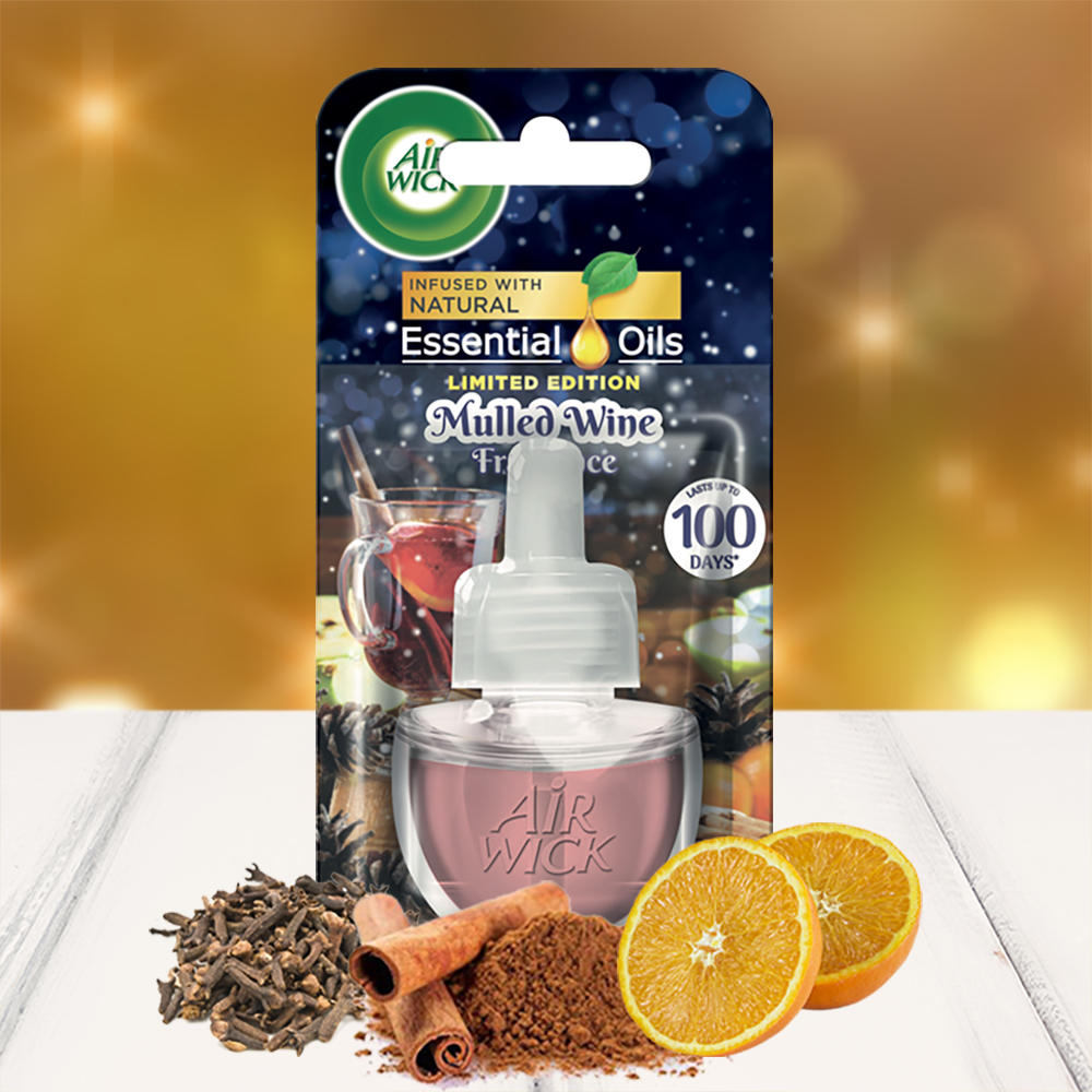 Lọ tinh dầu thiên nhiên Air Wick Mulled Wine 19ml QT09422 - cam, quế, đinh hương