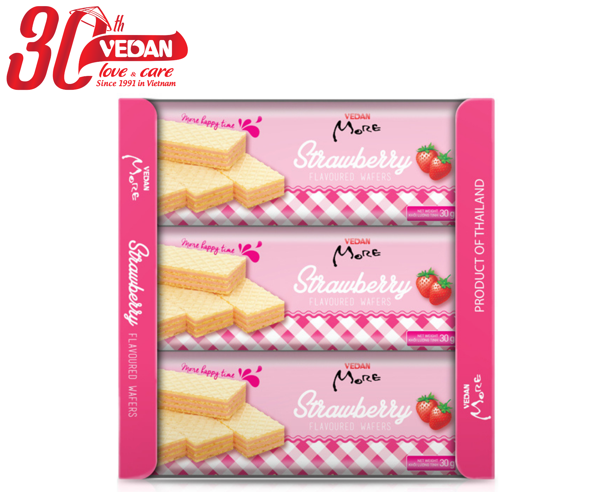 Bánh Kem Xốp Hương Dâu VEDAN MORE 360g