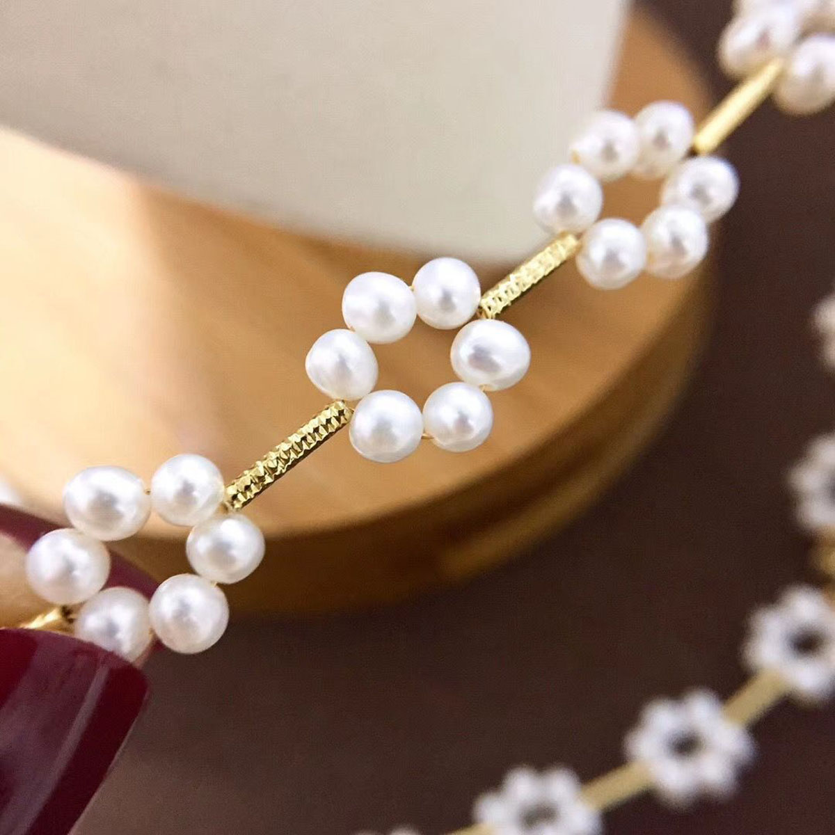 Chuỗi Vòng Cổ Ngọc Trai Tự Nhiên Cao Cấp - Chuỗi Kết Chùm Hoa - Trang Sức Cô Tấm - SEVENLOVE PERL - COTAM1405 + Tặng kèm bông tai nụ bạc 8ly
