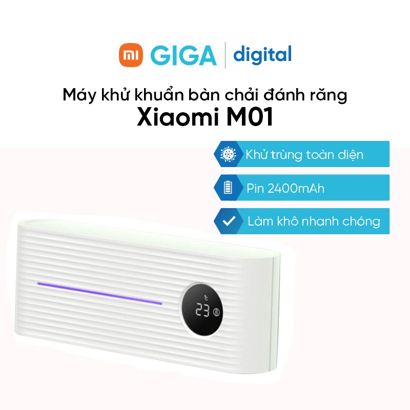 Máy khử khuẩn bàn chải đánh răng Xiaomi M01 bằng tia UV - Hàng Chính Hãng