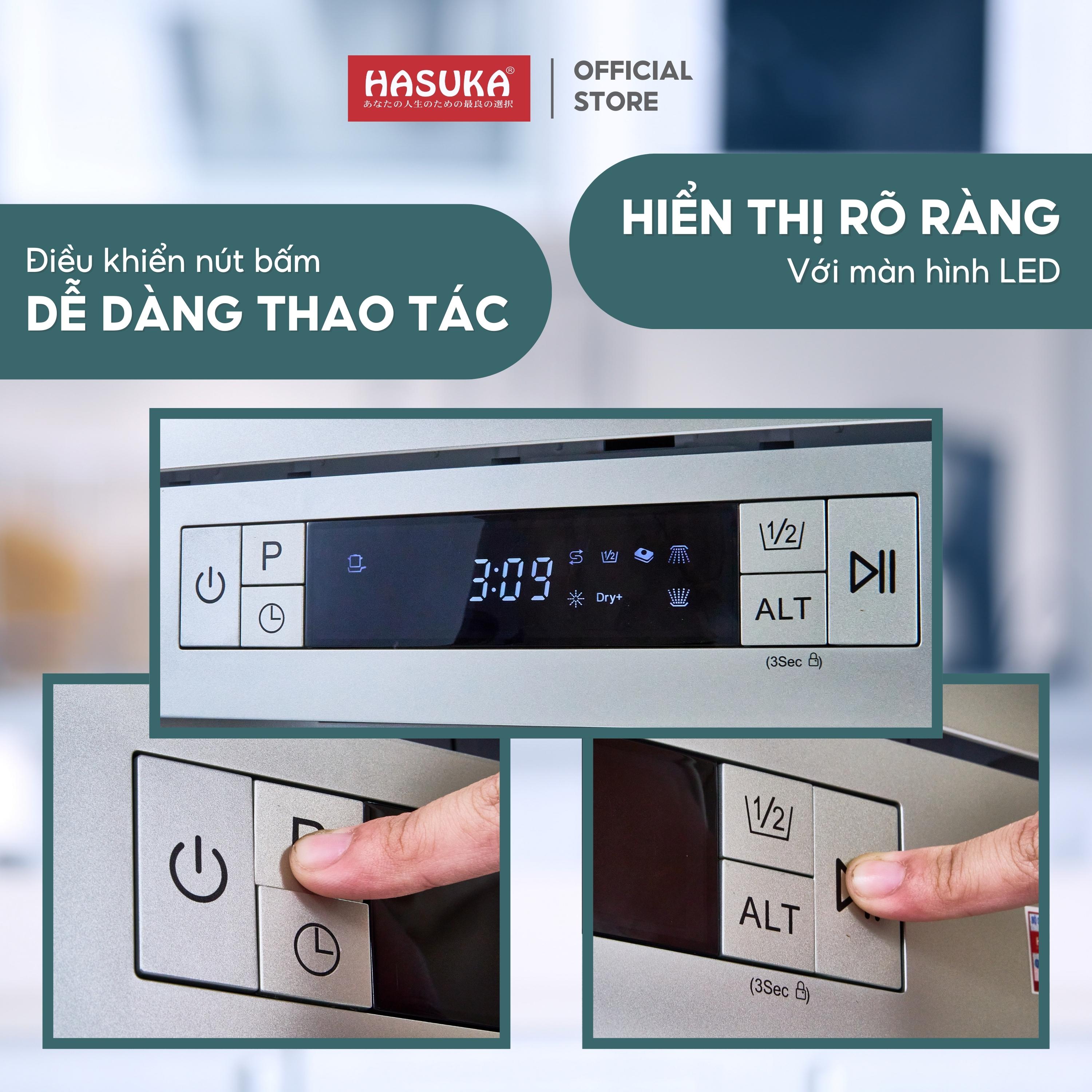 Máy rửa bát HASUKA HSK-MRB999 thiết kế sang trọng, đa dạng chương trình rửa linh hoạt - HÀNG CHÍNH HÃNG