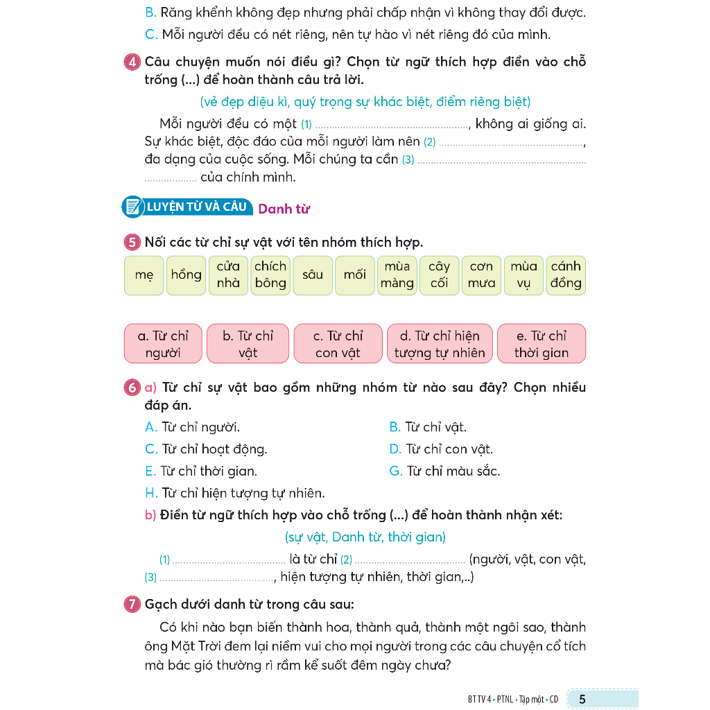 Sách - Bài tập Tiếng Việt 4 Tập 1 Phát triển năng lực