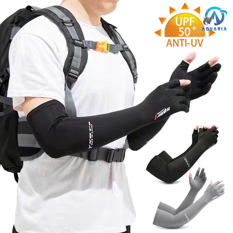 Găng Tay Bao Tay Ống Chống Nắng Cao Cấp Unisex Sport Chống Trượt Hở Ngón