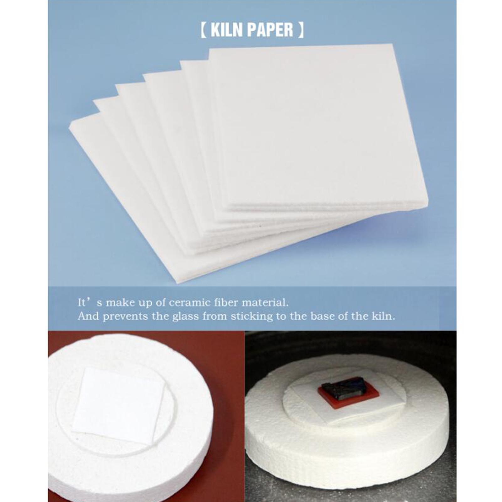 50 Sheets Microwave Kiln Glass Fusing Paper Ceramic Fiber Jewelry Making Tools Accessories