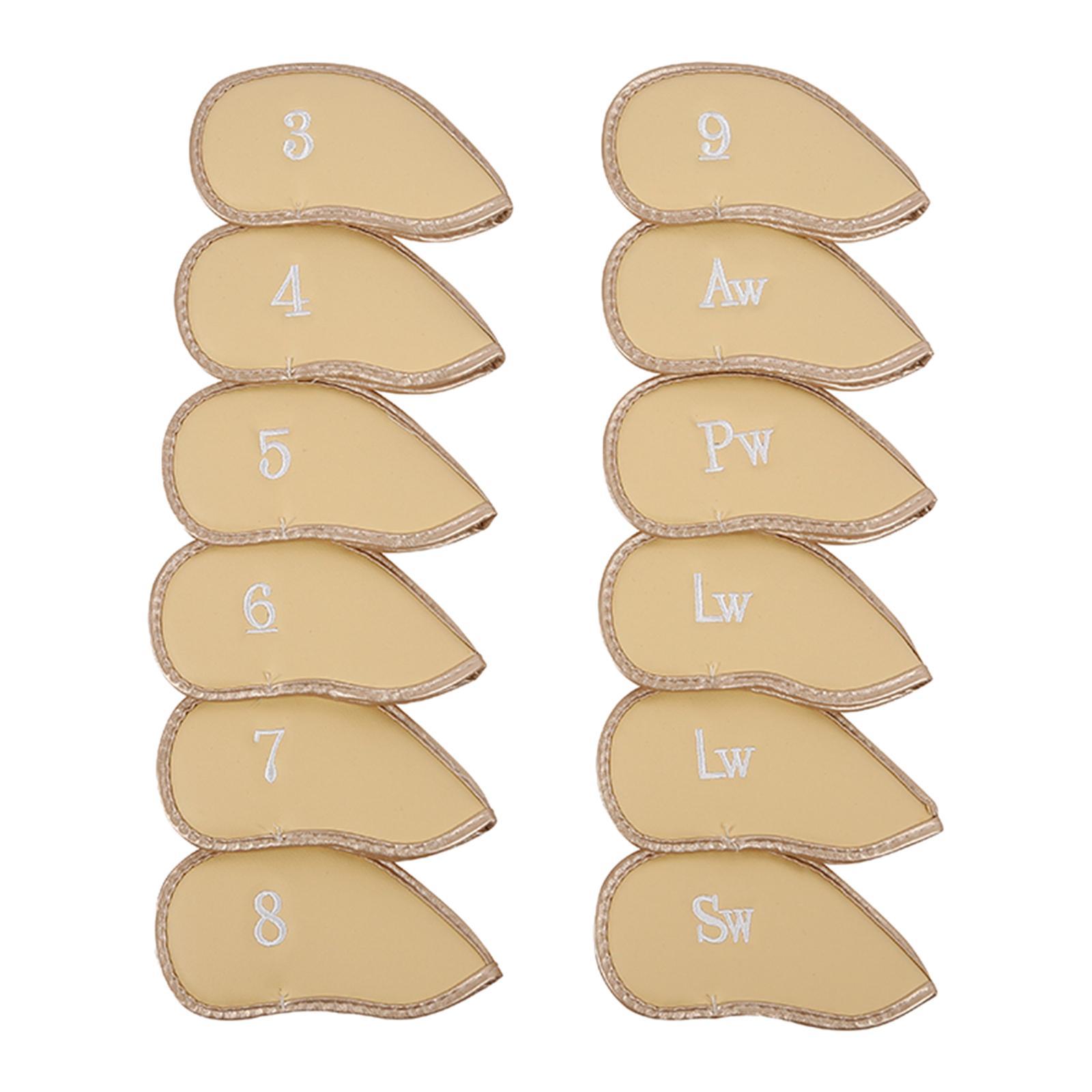 Golf Iron Head Covers, Golf Iron Headcovers, Modern Anti Scratch, Outdoor PU Leather Golf Club Head Cover for Equipment Golfer Travel Transport