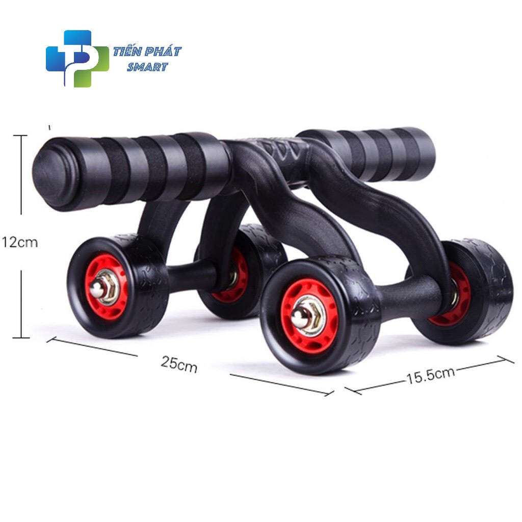 Con Lăn Tập Cơ Bụng 4 Bánh Chính Hãng