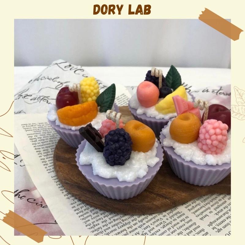 Nến Thơm Handmade Bánh Cupcake Trái Cây Nhiệt Đới - Dory Lab