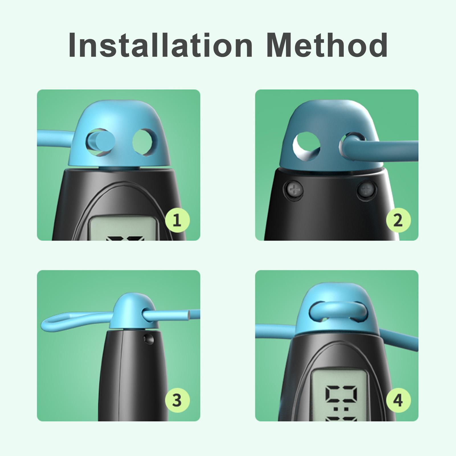 Dây Nhảy Đếm Bước Nhảy Màn Hình Kỹ Thuật Số 4 Chế Độ