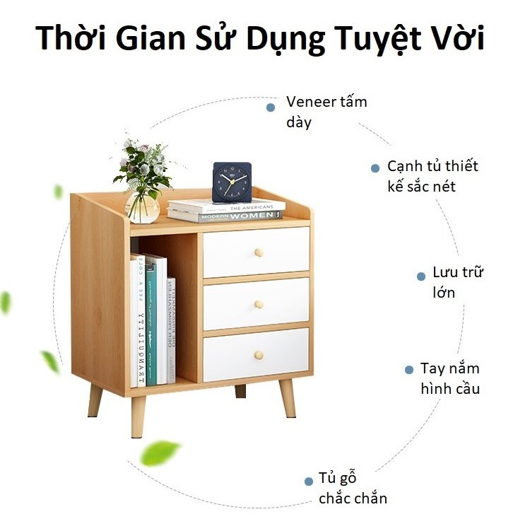 Tab Đầu Giường 4 Ngăn FIVO Mẫu FT40 Phong Cách Hiện Đại, Phù Hợp Cho Mọi Kiểu Nhà, Sản Phẩm Nội Thất Lắp Ráp Đơn Giản - Hàng chính hãng