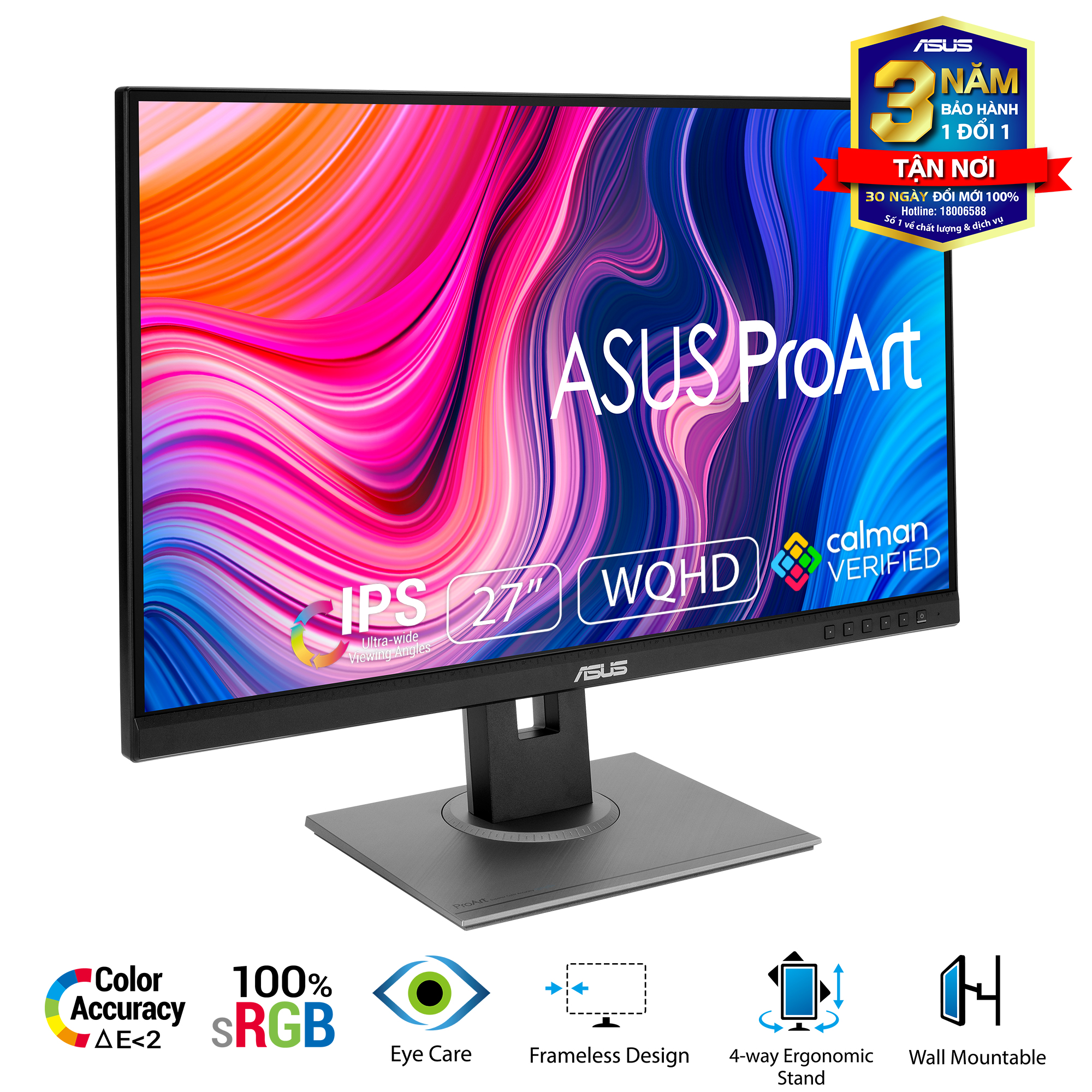 Màn Hình Asus ProArt PA278QV 27' inch WQHD (2560 x 1440) - Hàng Chính Hãng