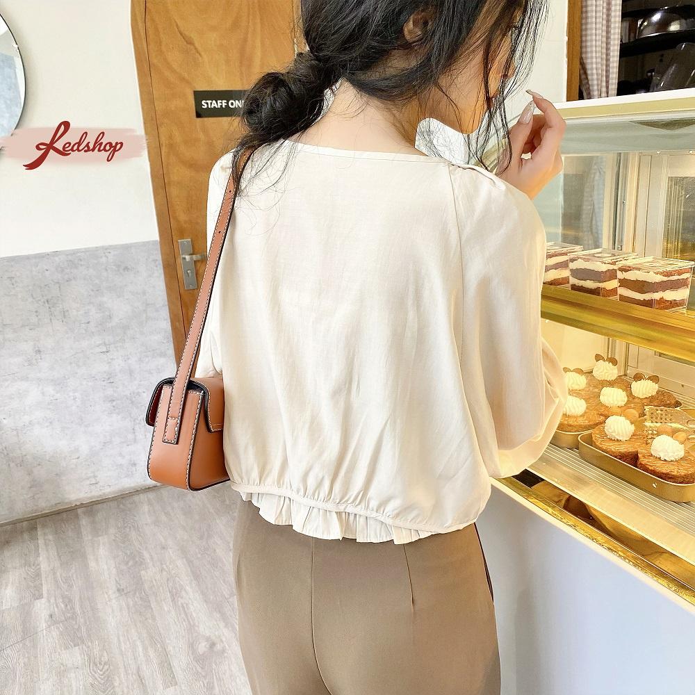 Set áo dây và áo khoác ngoài thắt nơ croptop phong cách Hàn Quốc Red Shop 29915