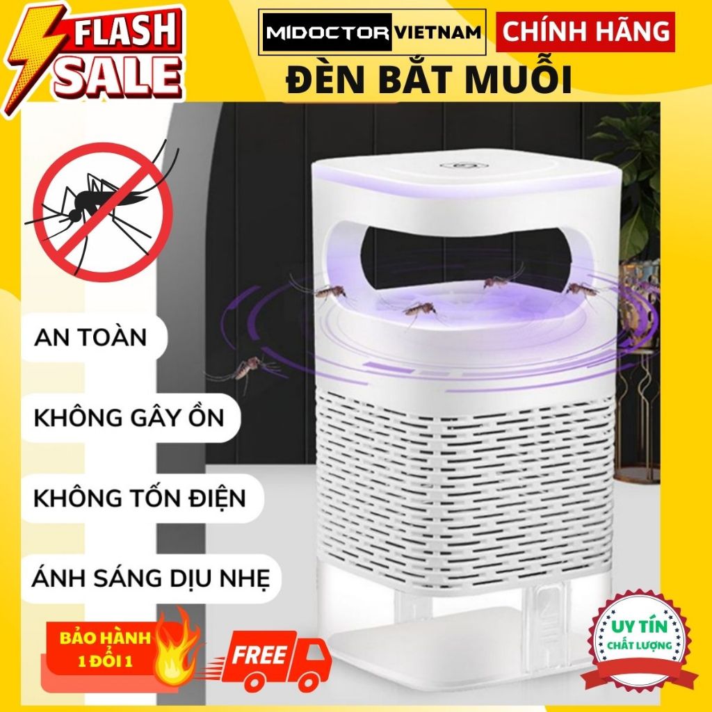 Đèn Bắt Muỗi – Máy Bắt Muỗi Diệt Côn Trùng Thông Minh Kiêm Đèn Ngủ Có Cổng Cắm USB - BM01 chính hãng miDoctor