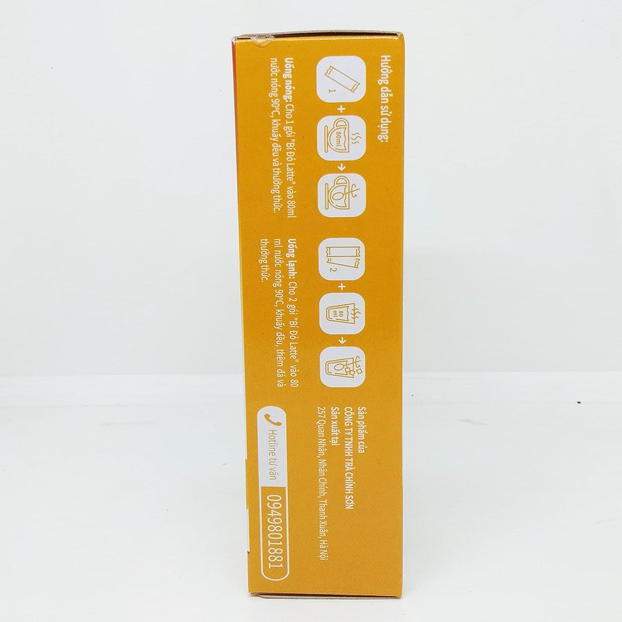 Bột Bí Đỏ Latte Chính Sơn 180g (18g x 10 gói) - Hàng chính hãng, 100% tự nhiên