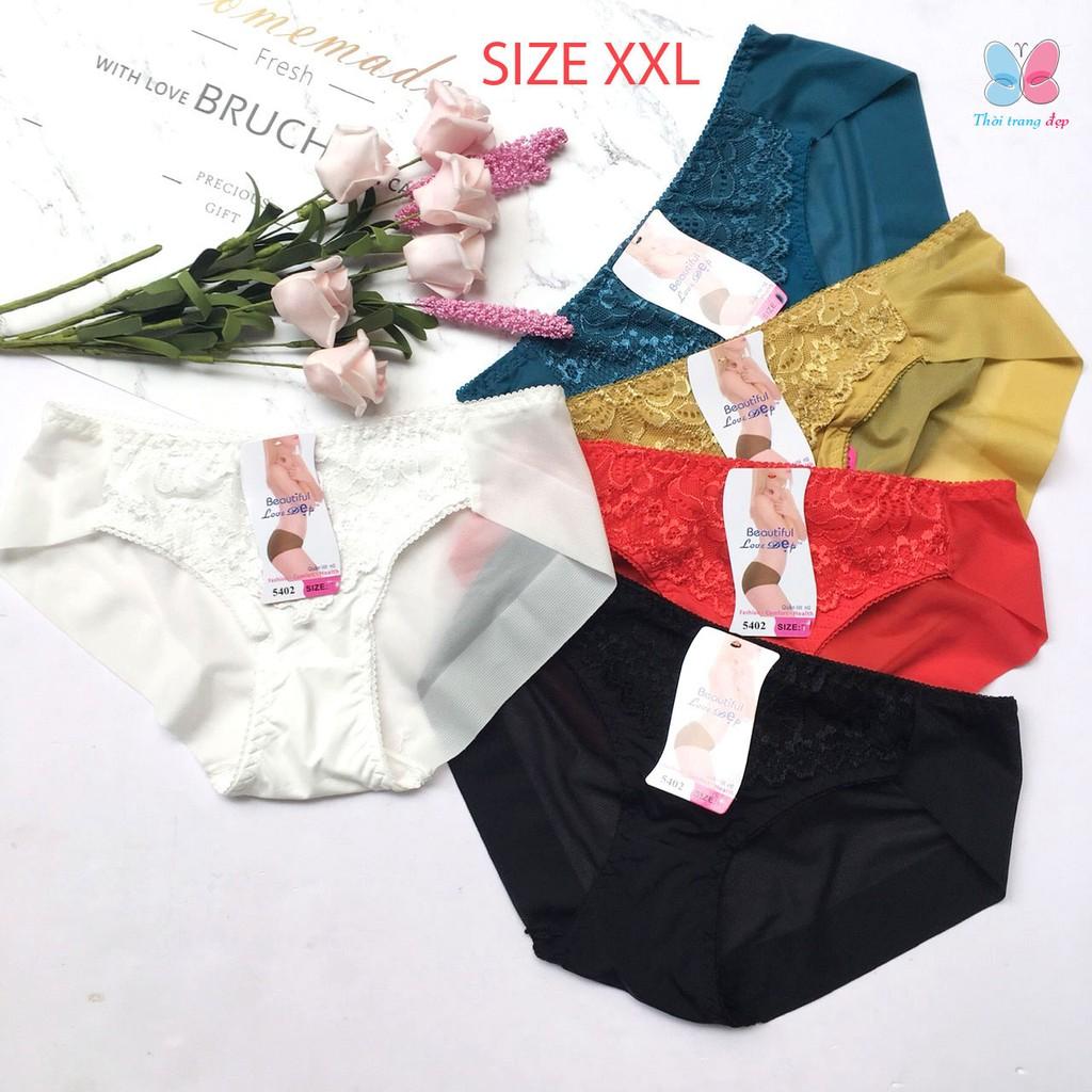 QUẦN LÓT NỮ Cỡ XXL từ 55-60kg THUN PHỐI REN - QLNU59