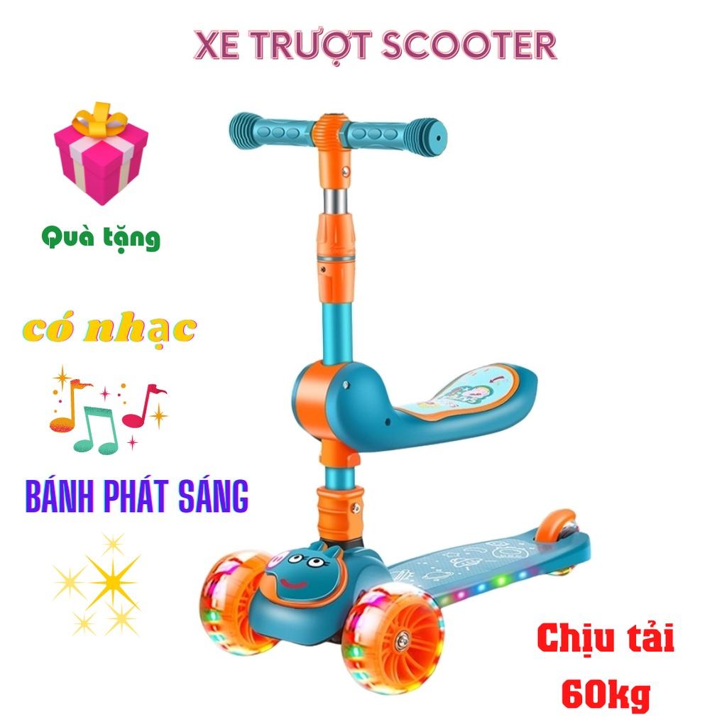 Xe Scooter Cho Bé - Xe Trượt Scooter cho bé Đa Năng Có Phát Sáng -Xe Thăng Bằng Cho Bé Từ 2 Đến 8 Tuổi