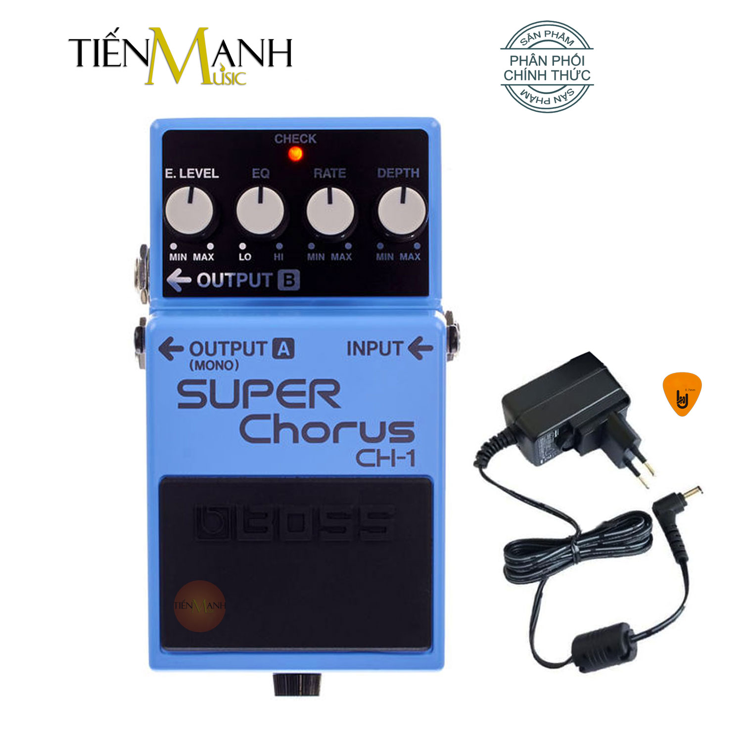 Phơ Guitar Boss CH-1 Super Chorus - Bàn Đạp Fuzz Pedals Effects CH1 Hàng Chính Hãng - Kèm Móng Gẩy DreamMaker - Kèm Nguồn Nux 9V