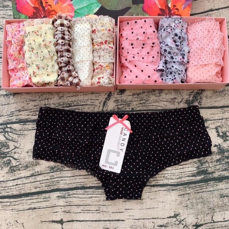 Quần Lót Ren Công Chúa Siêu Kute 303 Hàng Cao Cấp. Chất Thun lạnh pha Cotton xịn thấm hút mồ hôi tốt.