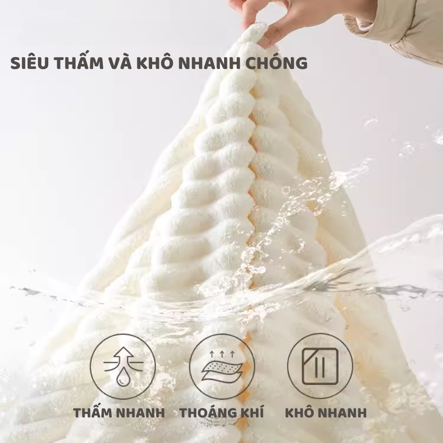 Khăn Tắm Dạng Sóng Khăn Tắm Làm Bằng Chất Liệu Cotton Sợi Nhỏ Thấm Hút Tốt Kích Thước 70x140 Cm Dày Dặn Không Rụng Lông Giao Màu Ngẫu Nhiên