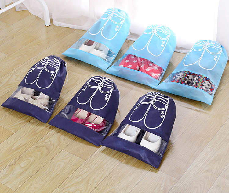 Combo 5 Túi Đựng Giày Dép Túi Xách Chất Liệu Vải Không Dệt Có Dây Rút THAFA Size Lớn