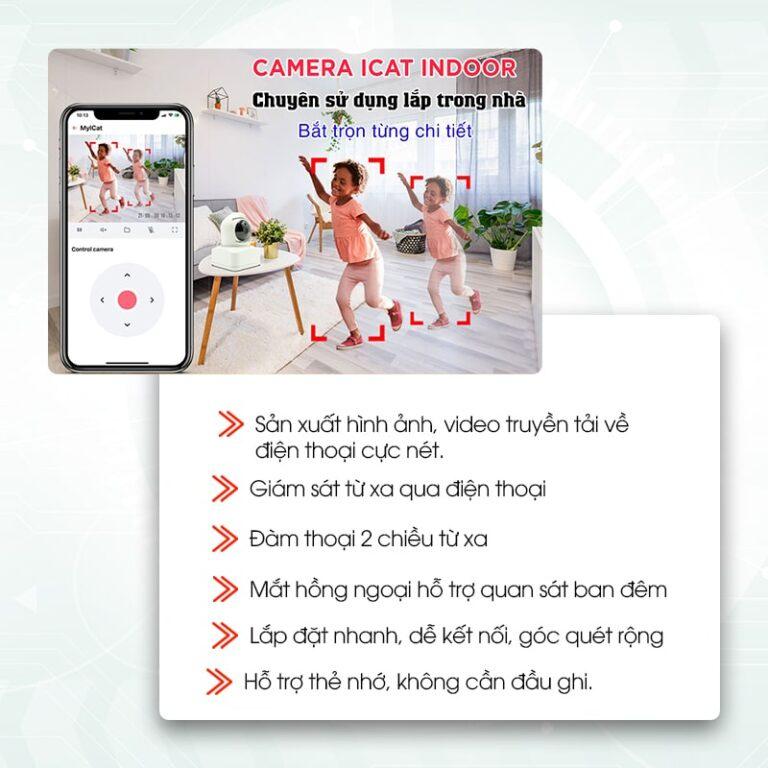 Camera Wifi ICat Indoor [Hàng Chính Hãng]