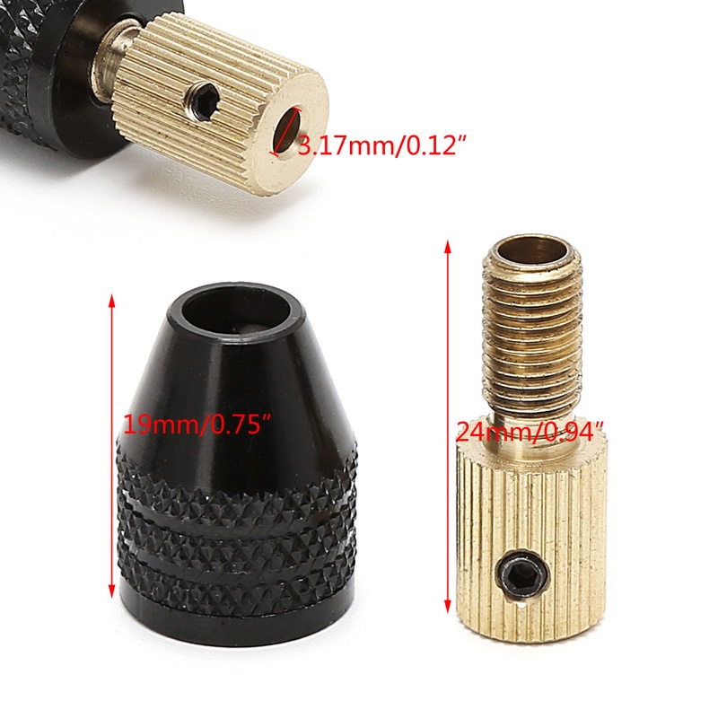 Đầu kẹp mũi khoan trục 3.17mm - Đầu giữ cố định mũi khoan