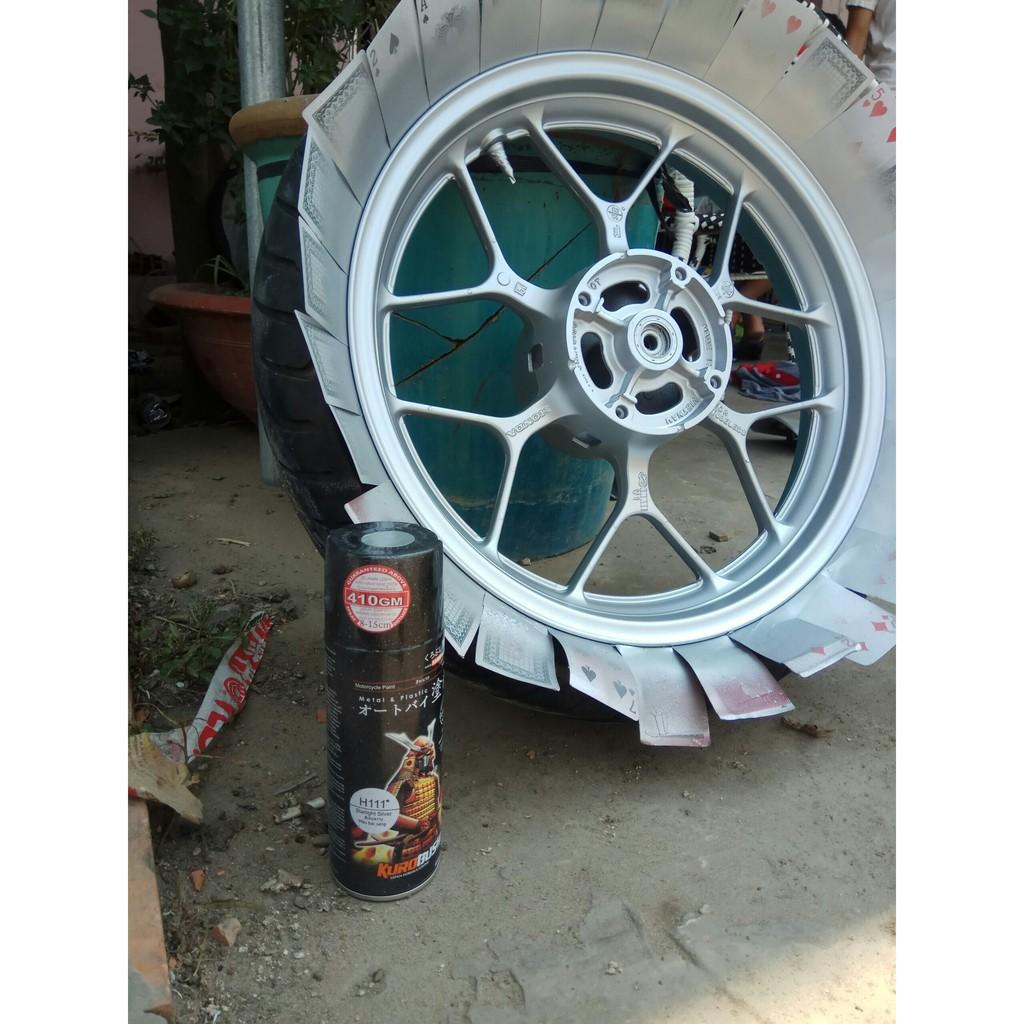 Sơn SAMURAI KUROBUSHI H111* màu bạc sáng dành cho xe máy