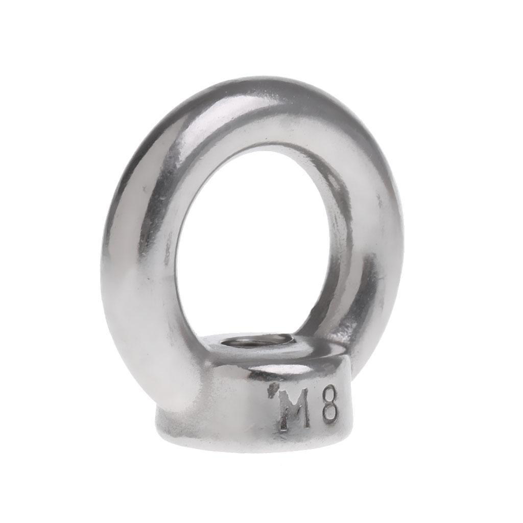 2xM6/M8/M10/M12-M22 304 Stainless Steel Lifting Eye Nut Ring Shape Nuts 8mm