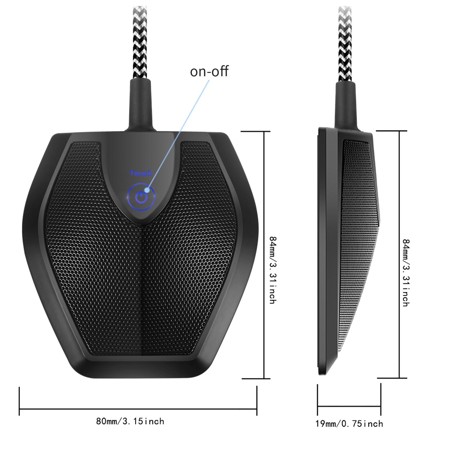 G11 Desktop USB Conference Microphone 360° Omnidirectional PC Computer Condenser Mic with Mute Function Plug & Play