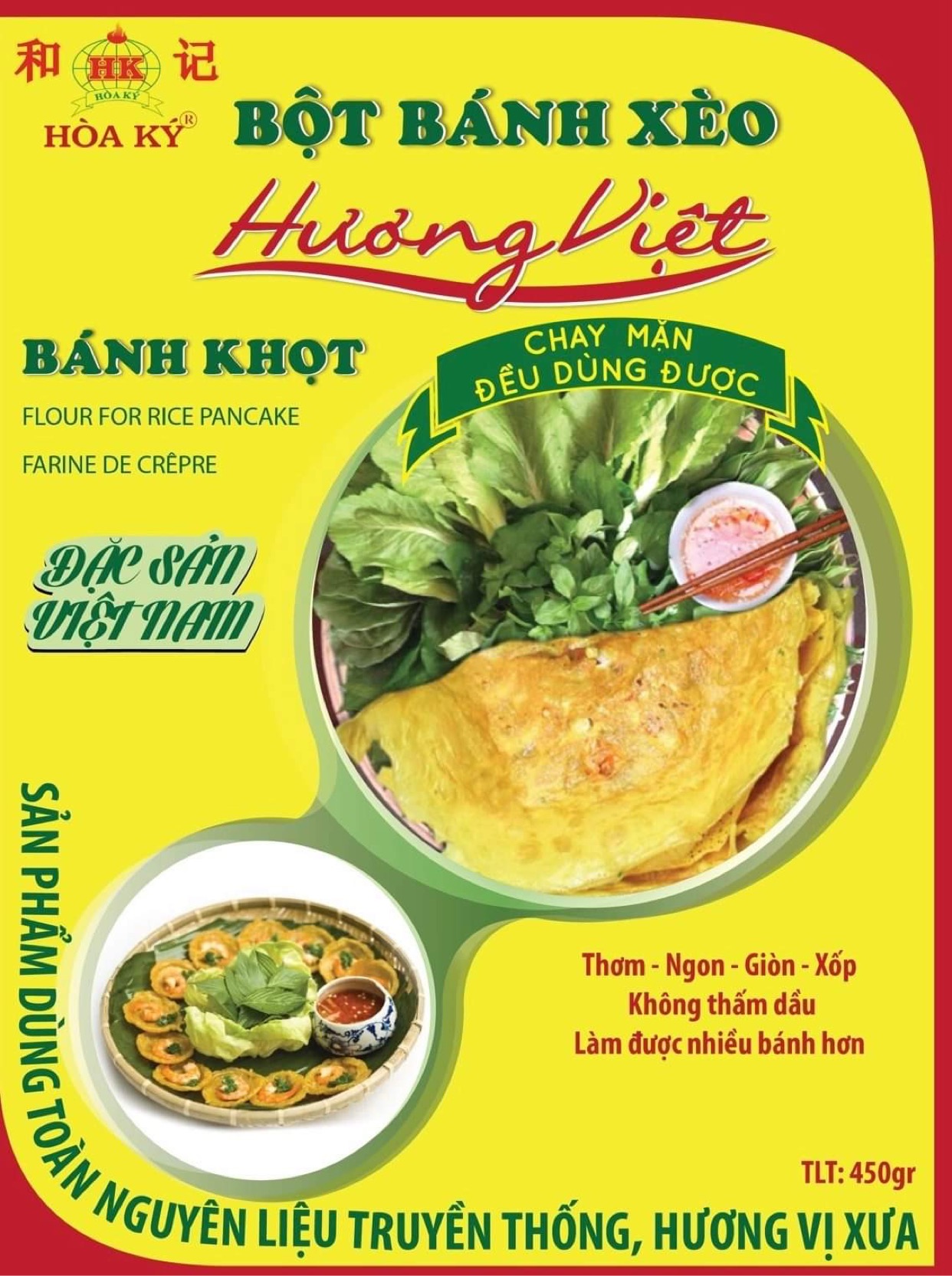 BỘT BÁNH XÈO Hương Việt ( thùng 20gói)