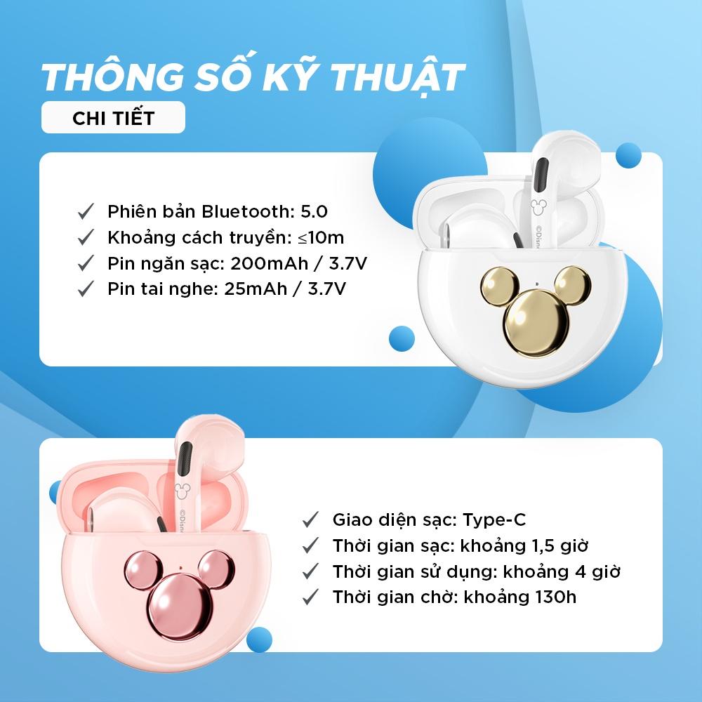 Tai Nghe Bluetooth Không Dây Disney LY-602 Type C, Đẹp Nhỏ Gọn Có Mic Âm Thanh, Cảm Ứng Một Chạm,Pin Siêu Trâu