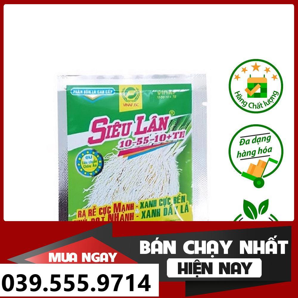 1 GÓI SIÊU LÂN XANH 10-55-10+TE GÓI 15G -TĂNG SỨC ĐỀ KHÁNG VỚI SÂU BỆNH, TĂNG TỈ LỆ ĐẬU QUẢ