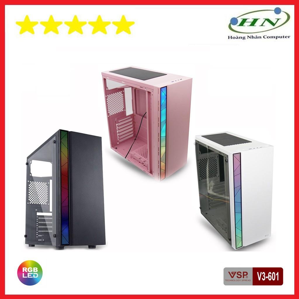 Thùng Máy Tính Case VSP V3-601 Tích hợp LED RGB (Chưa Bao Gồm Fan)