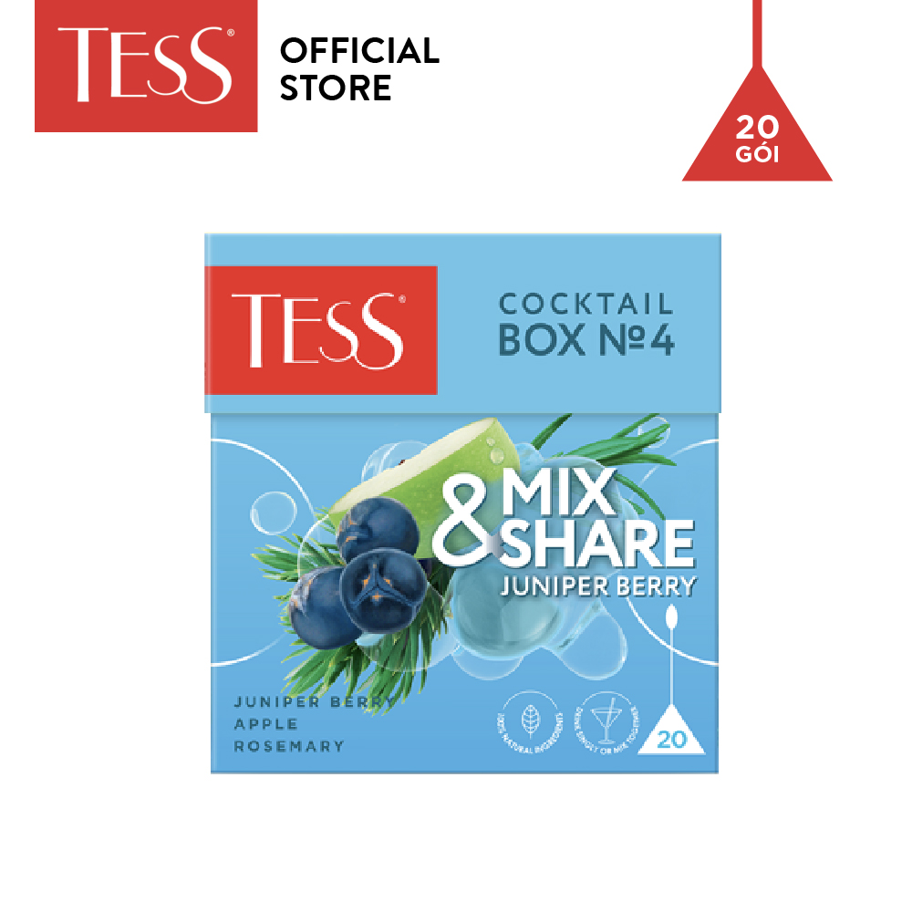 Trà ô long Tess Mix and Share vị quả đỗ tùng 20 gói/hộp