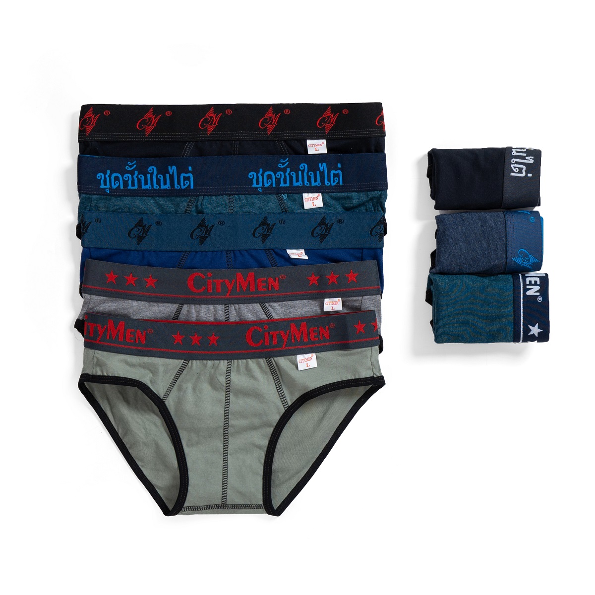 Quần lót nam CITYMEN combo 5 cái lưng dệt cotton 100% cao cấp thấm hút tốt co dãn mềm mại thoáng khí, quần xịp sịp nam - Giao màu ngẫu nhiên